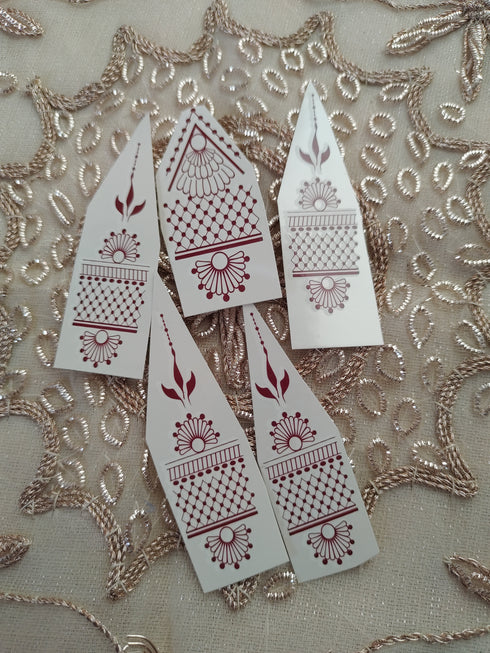 DIY SELECTION OF FINGER HENNA TATTOO TRANSFERS