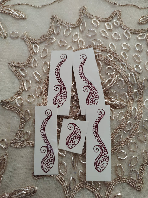 DIY SELECTION OF FINGER HENNA TATTOO TRANSFERS