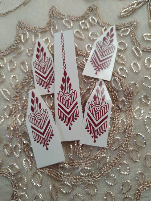 DIY SELECTION OF FINGER HENNA TATTOO TRANSFERS