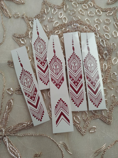 DIY SELECTION OF FINGER HENNA TATTOO TRANSFERS