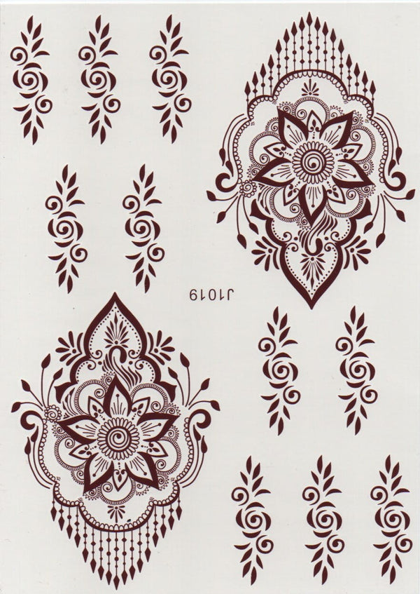 DIY BAHAR HENNA TATTOO TRANSFER