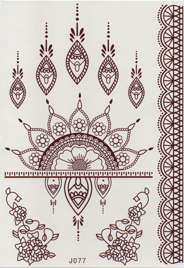 DIY MAHKH HENNA TATTOO TRANSFER