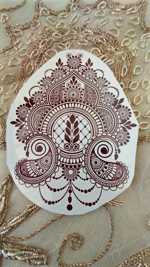 DIY PEACOCK HENNA TATTOO TRANSFER