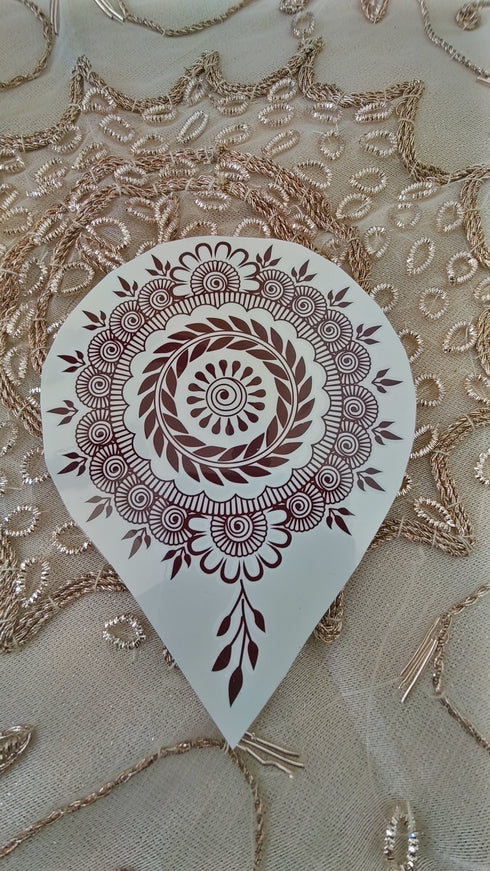 SELECTION OF DIY TIKKI HENNA TATTOO TRANSFER SET - Easy TEMPORARY MEHNDI DESIGN