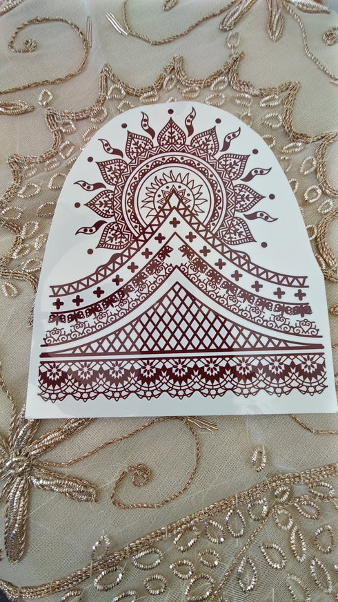 SELECTION OF DIY TRADITIONAL HENNA TATTOO TRANSFER - EASY TEMPORARY MEHNDI DESIGNS