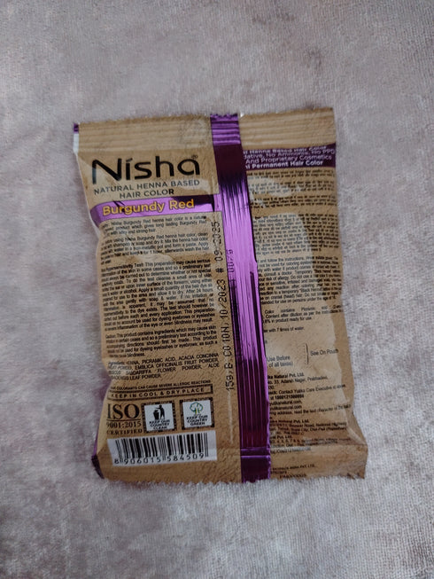 RED BURGUNDY HENNA HAIR COLOUR