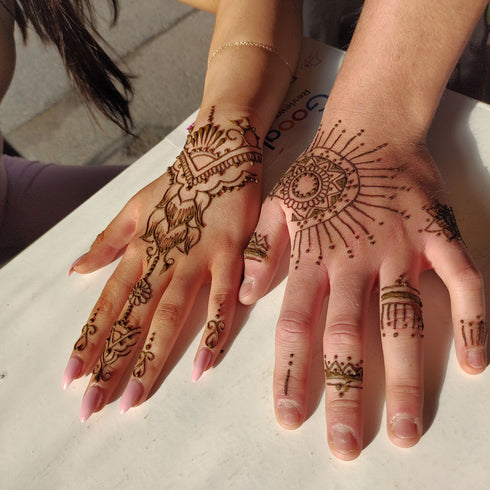 3 BROWN HENNA TATTOO CONES
